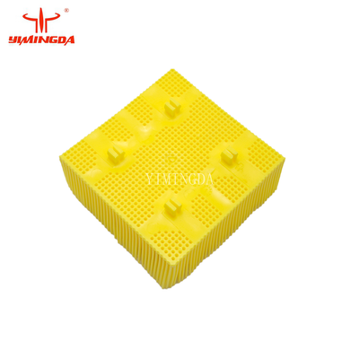 Bloque amarillo de pie cuadrado de nailon de 1,6 "con cerdas de alta calidad para máquina cortadora TaiShi